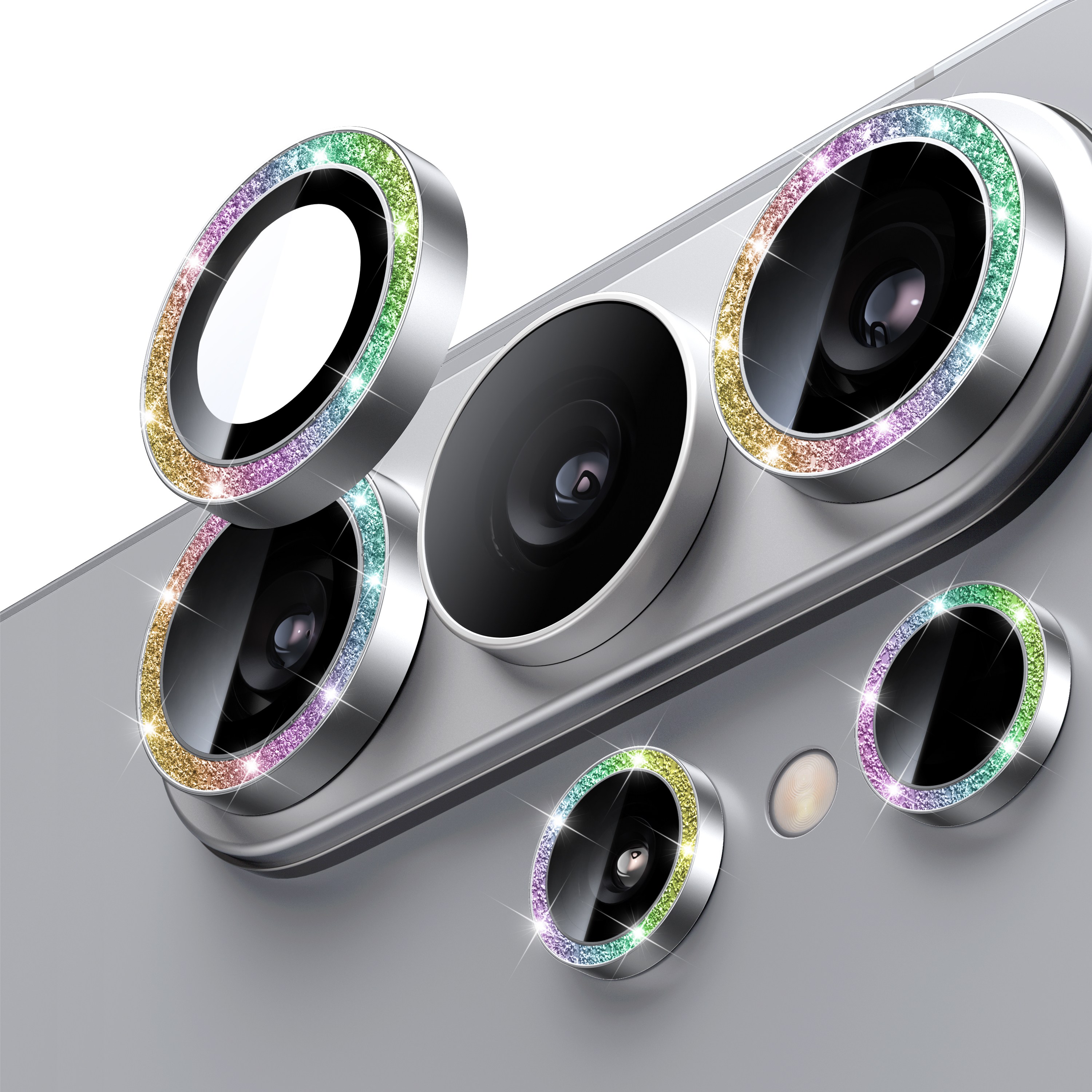 hoerrye 메탈링 후면 휴대폰 카메라 렌즈 강화유리 보호필름 채색, 1개 21,900원