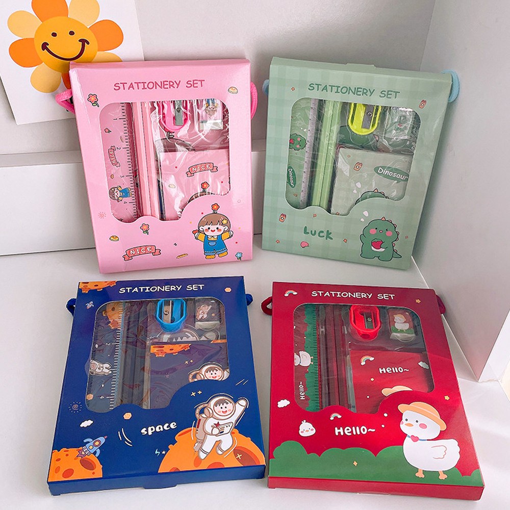 새학년 새학기 학용품 연필 자 지우개 문구 세트 생일 어린이집 초등학교 단체 선물 답례품, 1세트, G0073-캐릭터문구세트-레드 1,890원