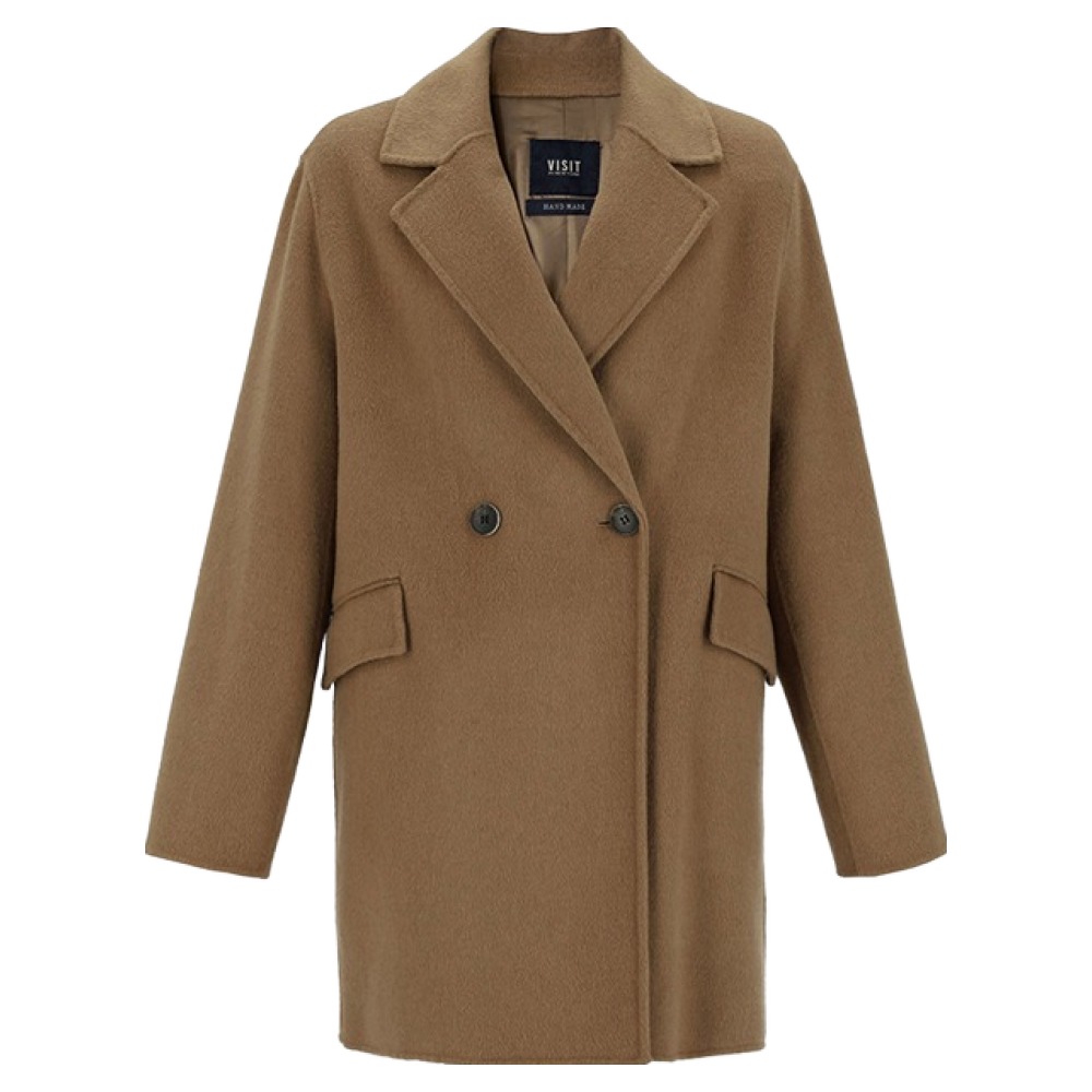 비지트인뉴욕 여성용 캐시미어 블렌드 더블 하프 코트 VABHCA1 87,820원