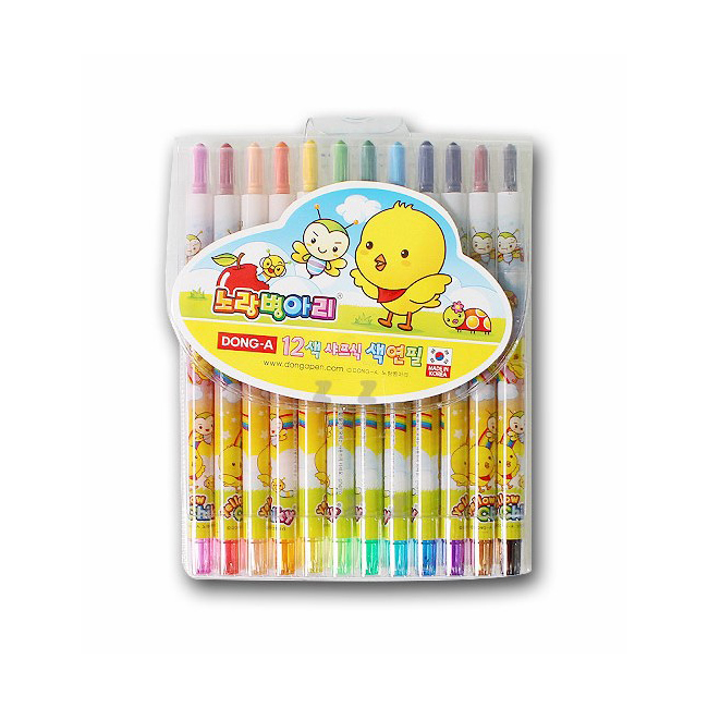 동아연필 노랑병아리 샤프식 색연필 12색, 12색 5,500원