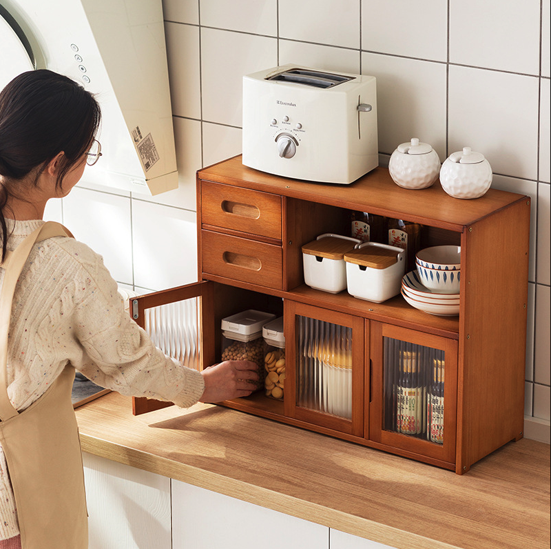 BYNEAR 식탁위 수납장 주방 원목 선반 미니 양념 조미료 부엌 정리대 폭좁은 선반장 75,900원