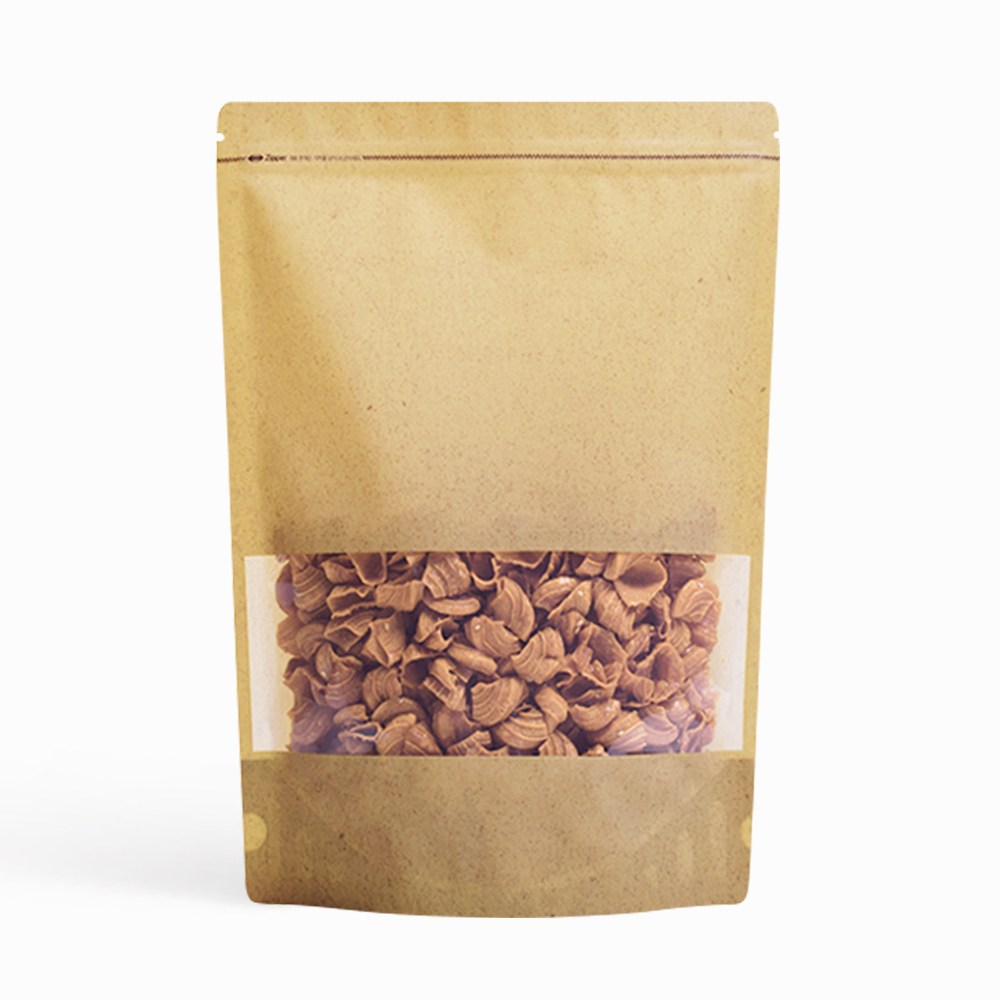 홍진포장 인쇄형 크라프트 투명창 지퍼스탠드, 스탠딩지퍼백 100장 사이즈 7종 24,900원