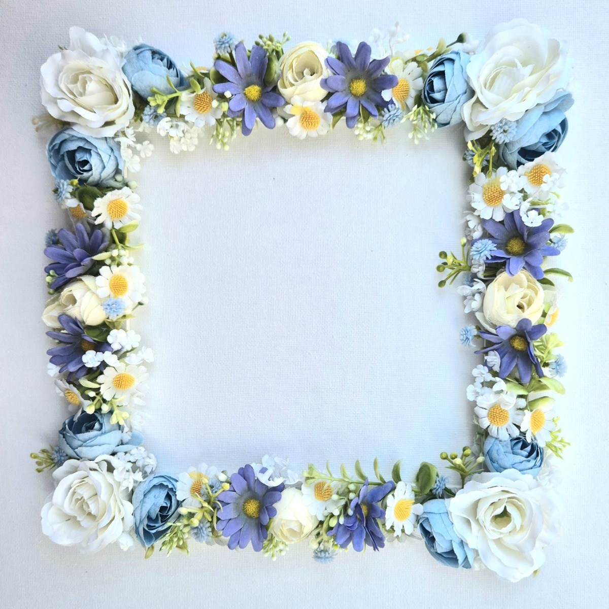 성묘 납골당 봉안당 추모원 꾸미기 핸드메이드 실크플라워 리스9종 미니꽃다발10종 미니화병3종, 1개, 사각리스 블루 25,000원