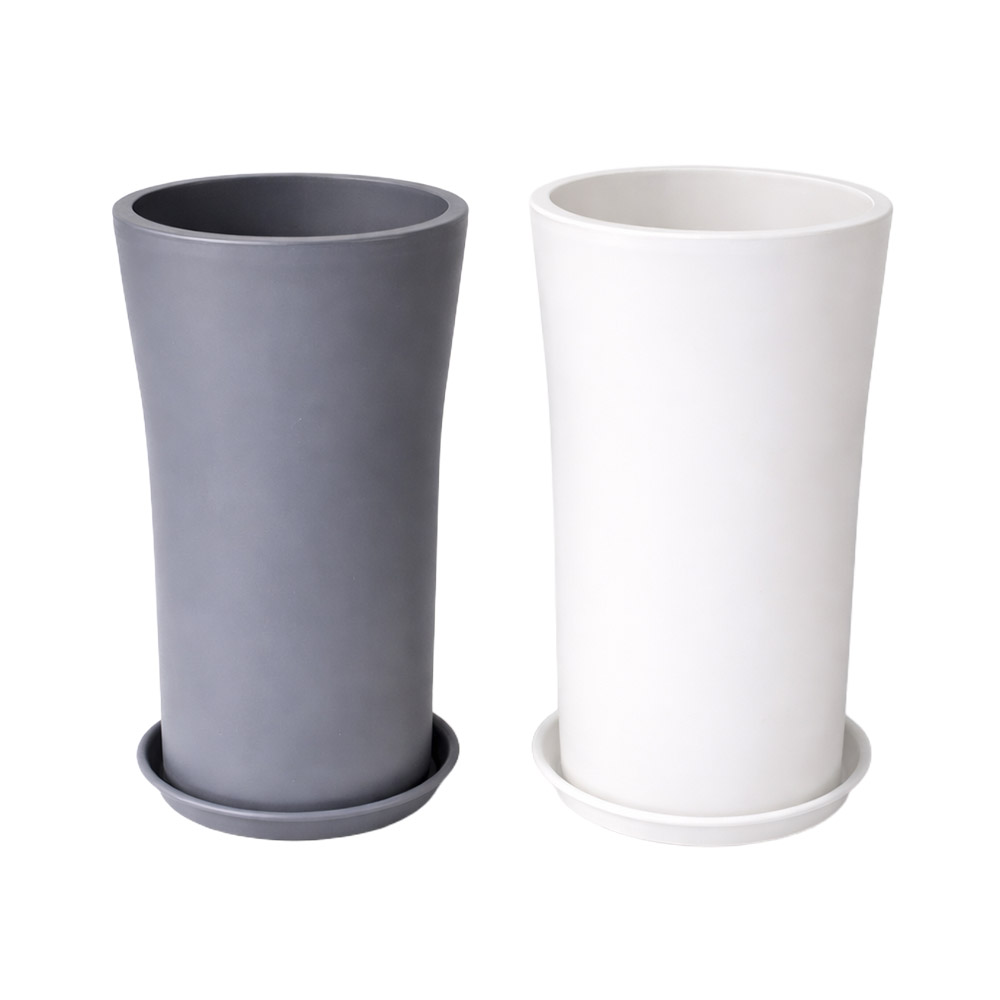 모던레시피 슬림라인 원형 플라스틱 화분 받침 세트 / 모던 감성 인테리어 디자인 화분 그레이 화이트 18,900원