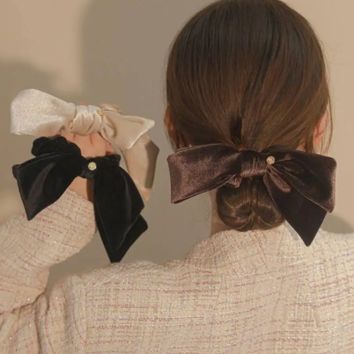 벨벳 리본 곱창밴드 고급 헤어 머리끈 슈슈 꾸안꾸 포인트 러블리 큐티 필수템 9,600원