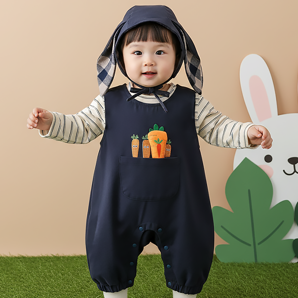 몽실이 당근포켓 우주복 보넷세트 아동 유아용 남아 여아 봄 가을 간절기 긴팔 오버롤 외출복 3PCS 35,900원