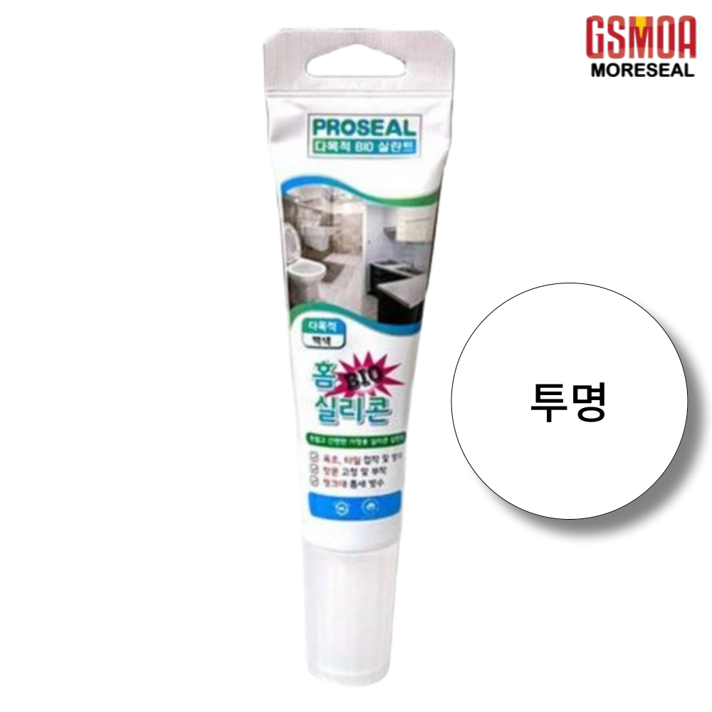 투명 튜브 실리콘 욕실용 욕실 화장실 주방 비초산 친환경 실리콘 홈바이오 E-7100 9,000원