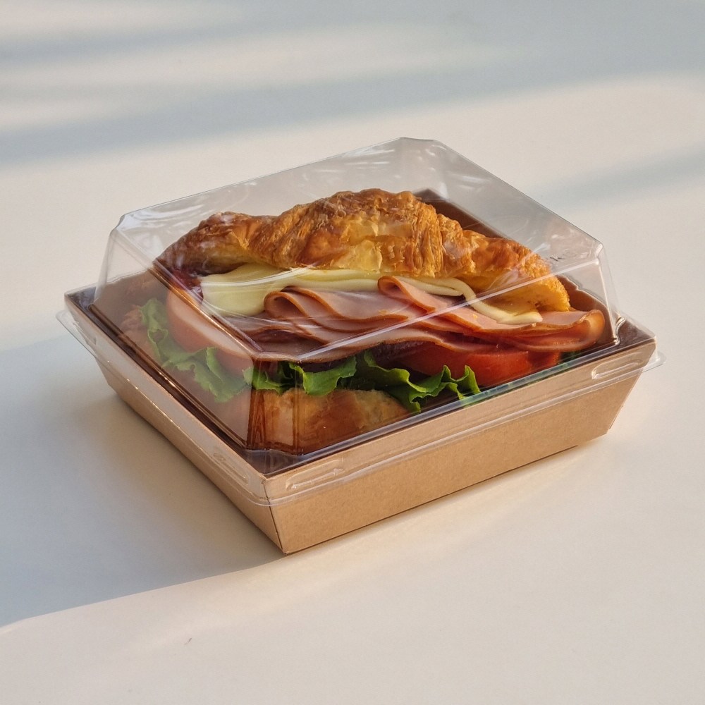 키친코디 크라프트 샌드위치 포장용기 사각 140*130*35mm, 1세트, 50개 14,140원