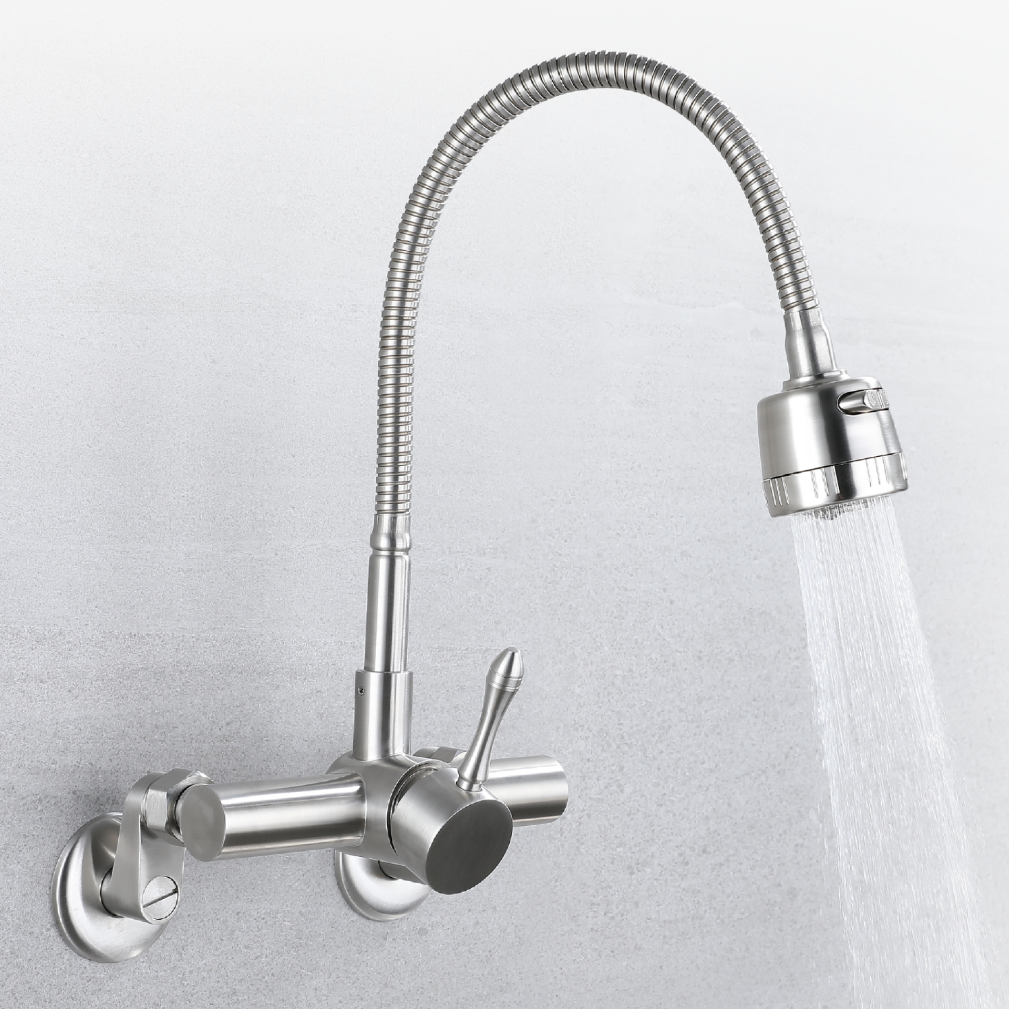 준앤코 TF01 스테인리스 벽붙이 싱크대 수전 코브라 주방 씽크대 수도꼭지 43,900원