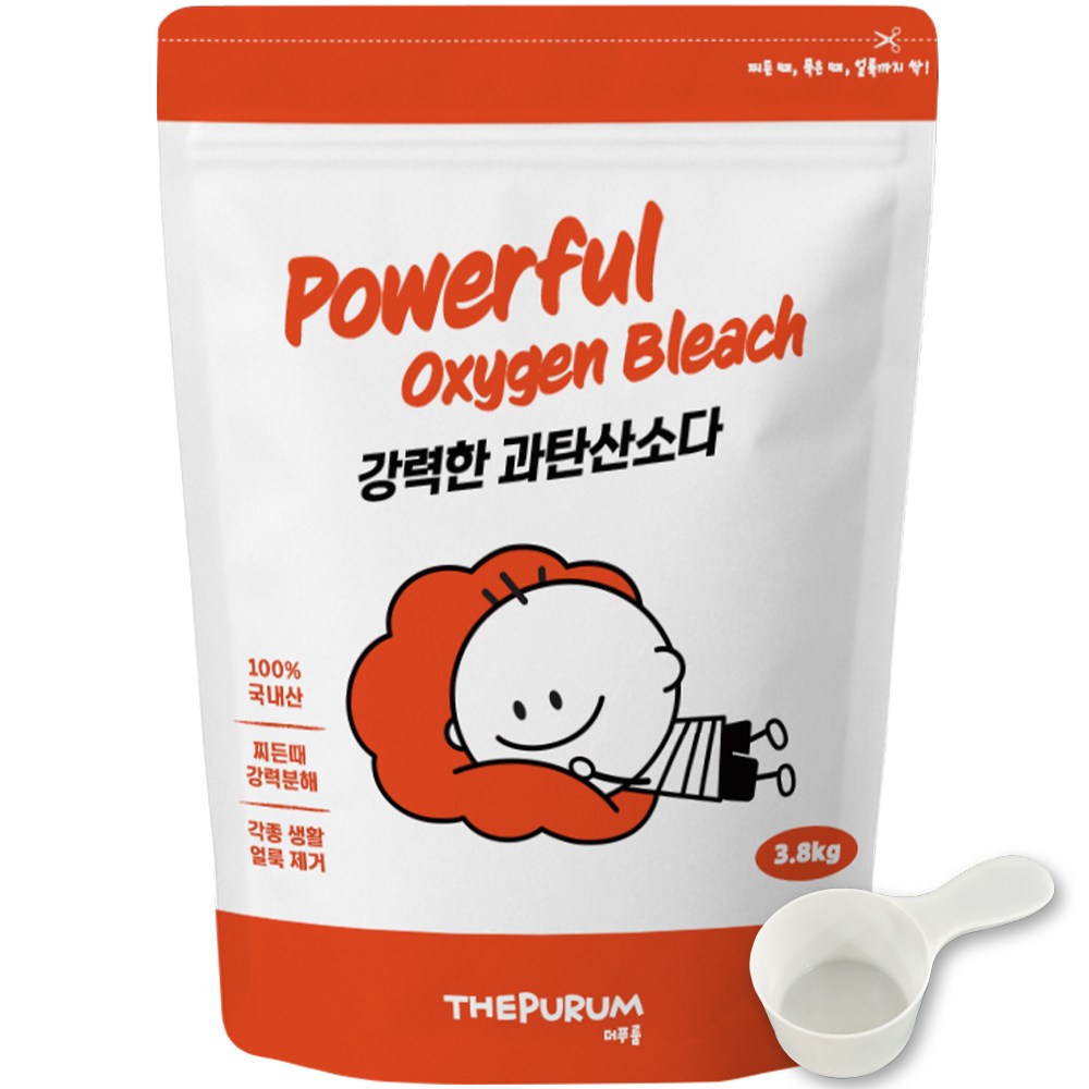 더푸룸 과탄산소다 대용량 다용도 세탁세제 국내제조 산소계표백제 8,900원