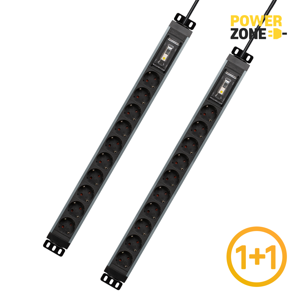1+1 파워존 고용량 알루미늄 누전차단 10구멀티탭 통합스위치 서버탭 70cm 1.5m 3m 5m 7m 128,180원