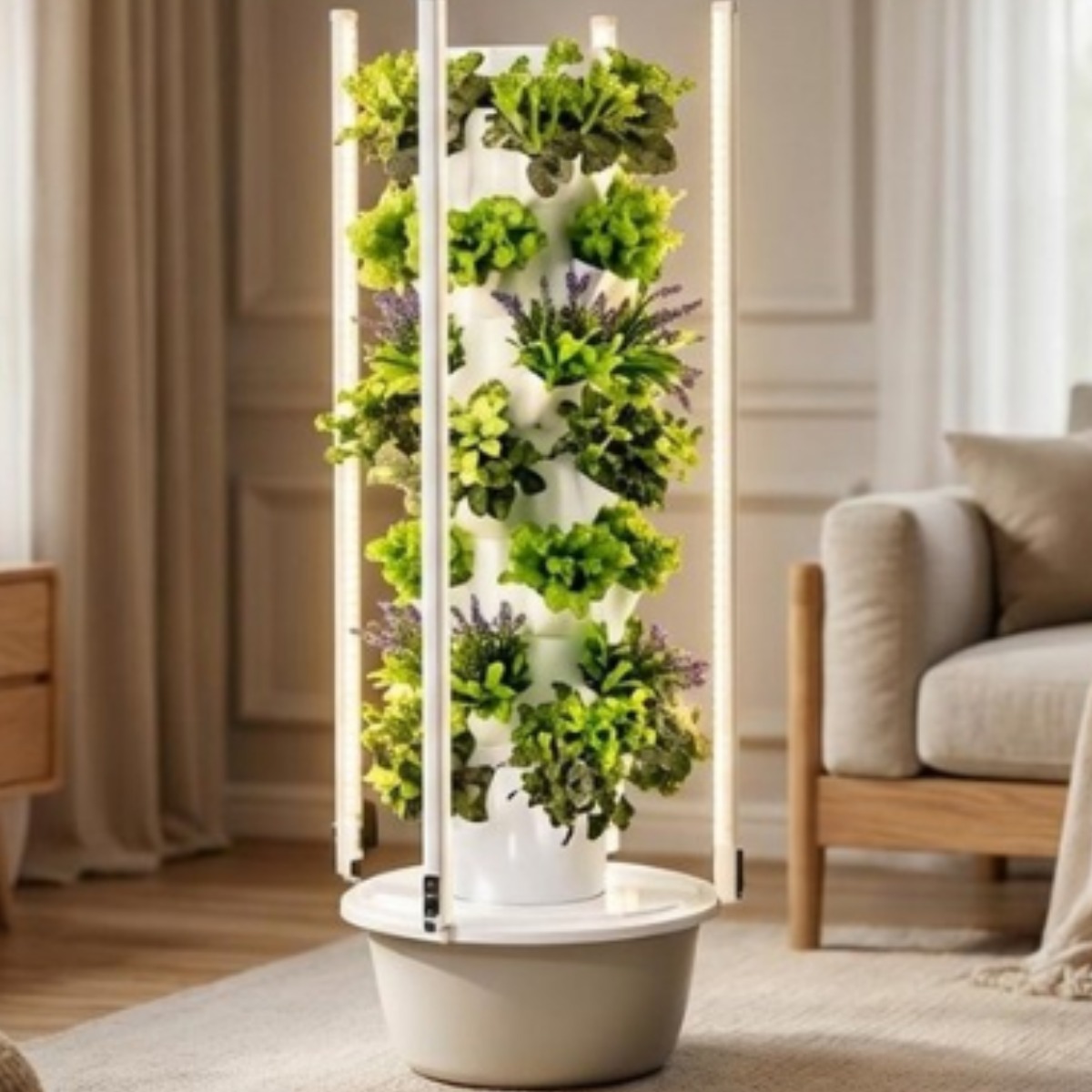 [K&Y STORE] 프리미엄 홈 수경재배 타워 가정용 스마트팜 LED 식물 재배기 218,400원