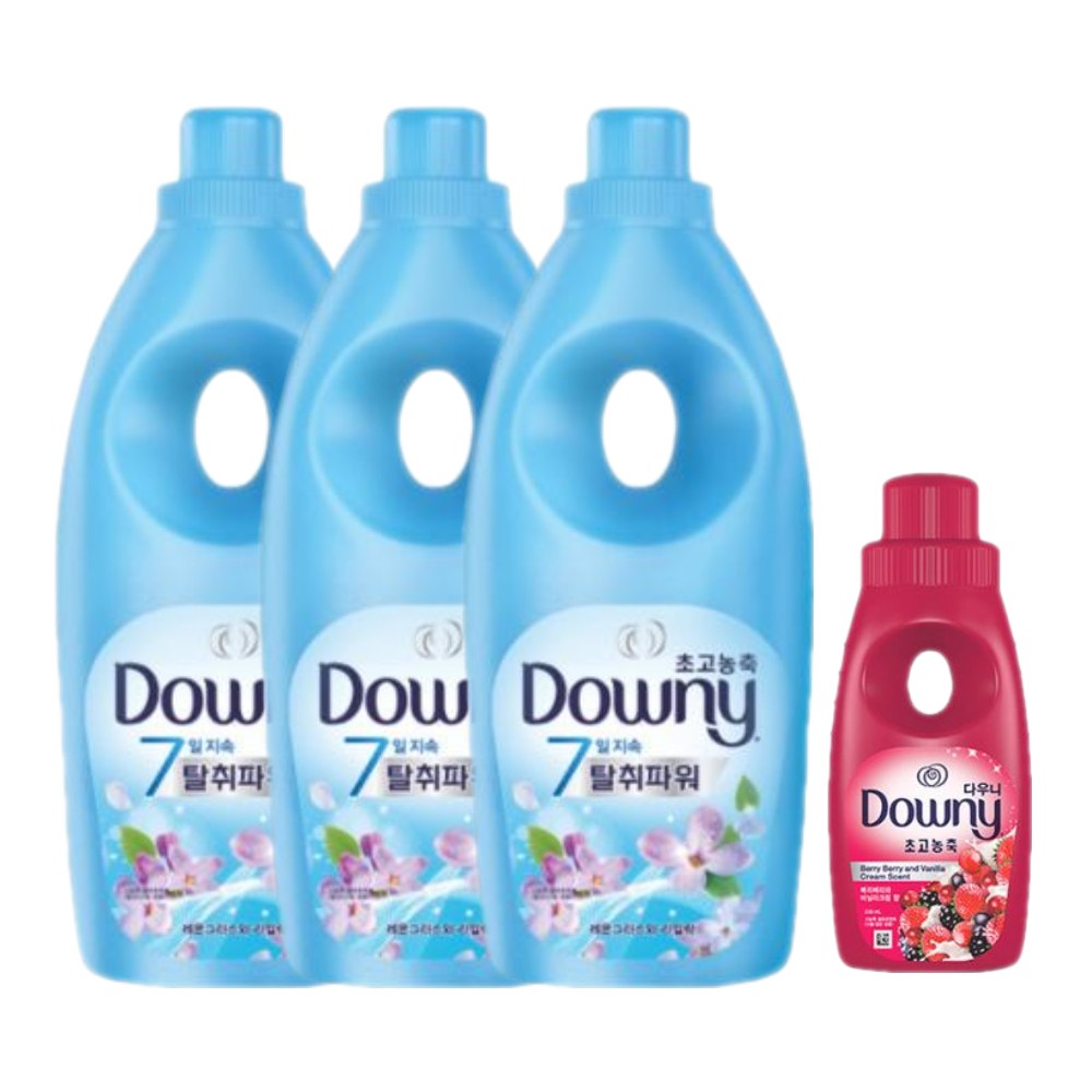 다우니 탈취파워 초고농축 섬유유연제 레몬그라스와라일락 1L X3개+200ml 21,500원