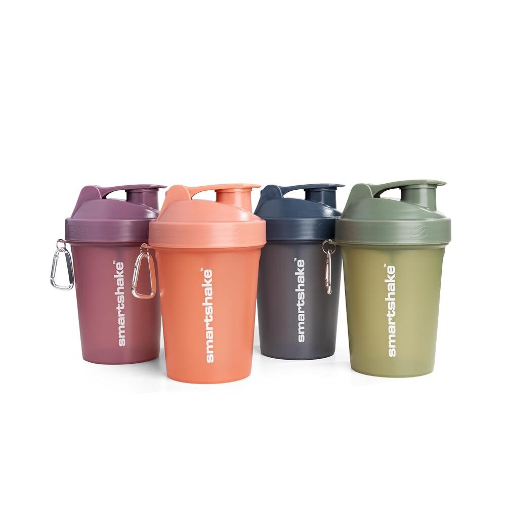 Smartshake 단백질 믹스용 쉐이커 병 - 4팩 382.7g(13.5온스) | 쉐이크용 누출 방지 컵 블렌더 팩 BPA 프리 멀티컬러 118758 58,500원