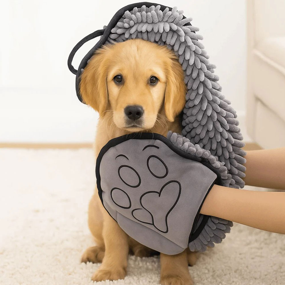 디앤몰 강아지 고양이 겸용 퀵드라이 목욕 타월 장갑형 초강력 흡수 애견 수건, 현재가 9,800원