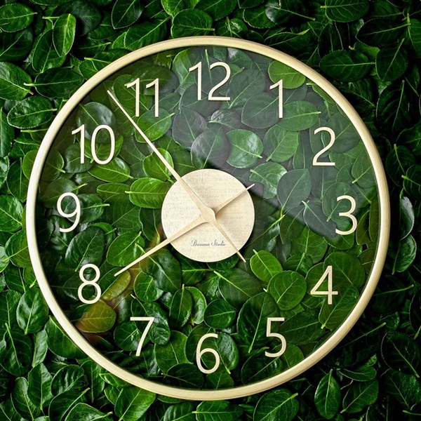 Banana 바나나 큰41cm유리나무 벤자민(Benjamin)거실,사무실 무소음 시계 네츄럴/월넛, 네츄럴 52,910원