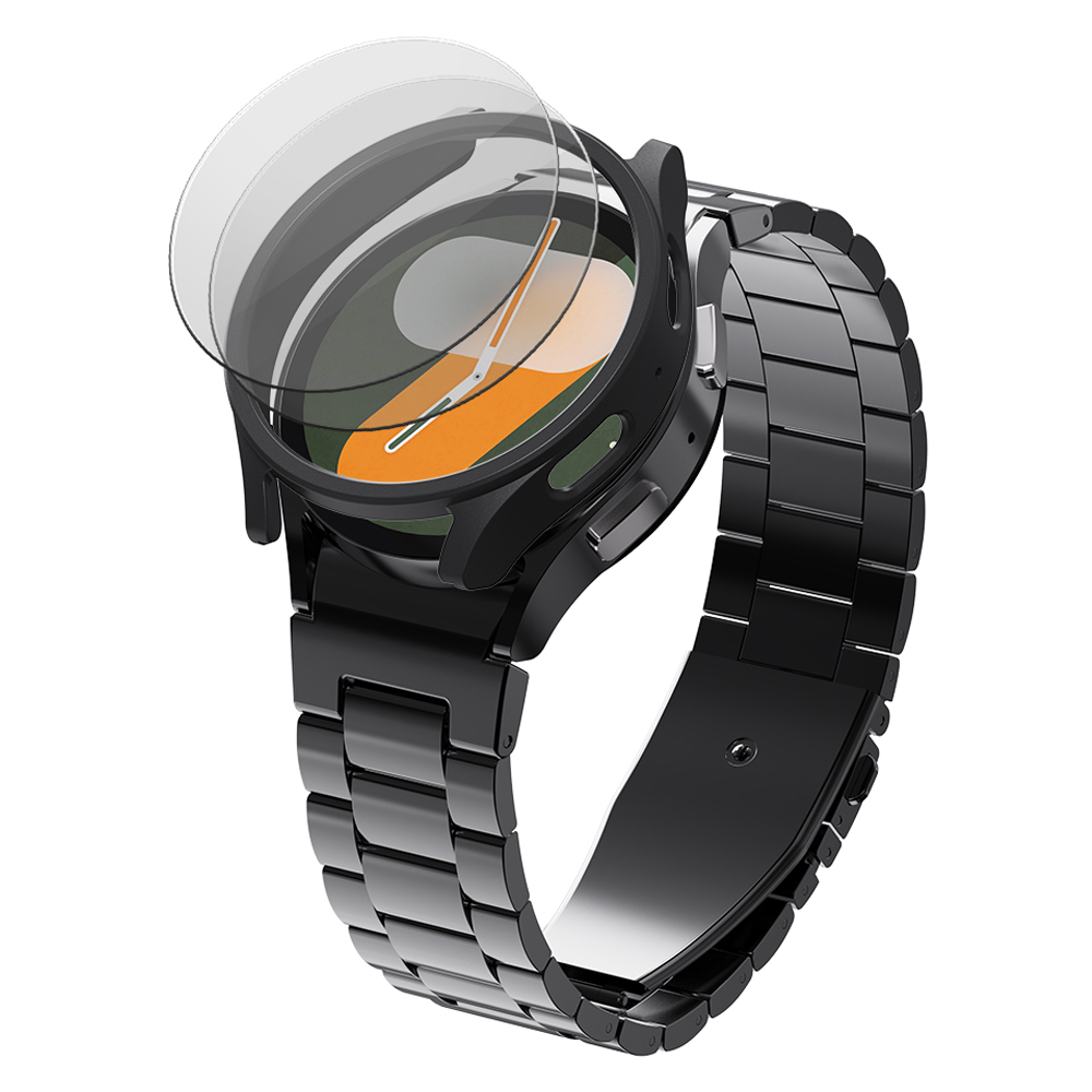칸탐 갤럭시워치 클래식 메탈스트랩 케이스 강화유리 2p 세트, 블랙, 1세트 22,900원