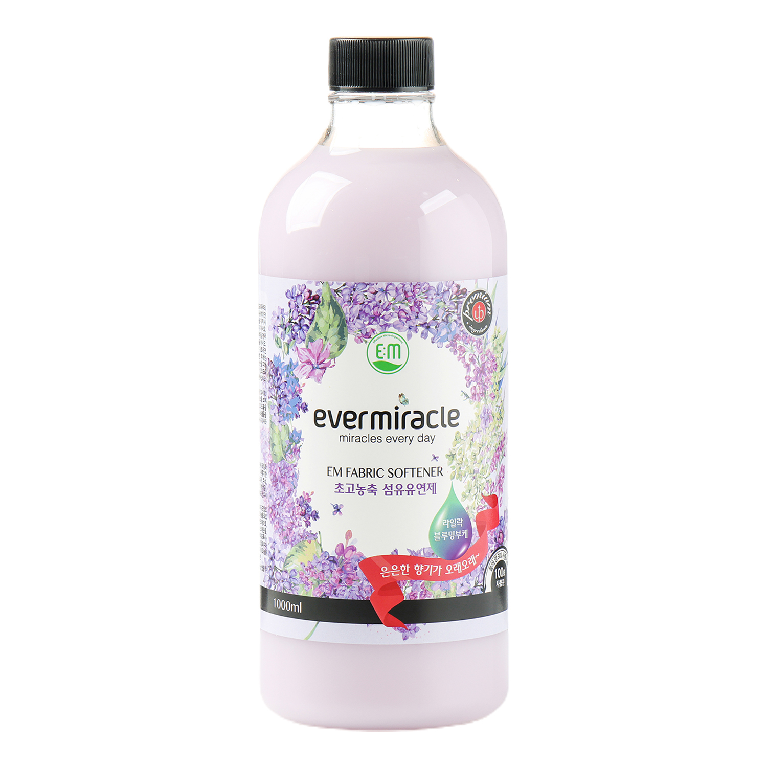 에버미라클 EM 초고농축 섬유유연제 라일락 블루밍부케 본품, 1개, 1L 8,600원