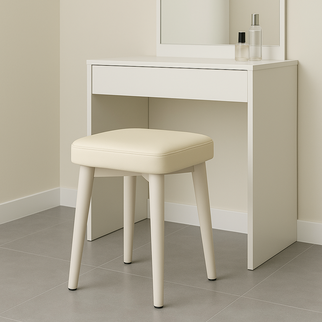 솜솜스퀘어 푹신한 PU가죽 쿠션 화장대 스툴 의자 21,600원