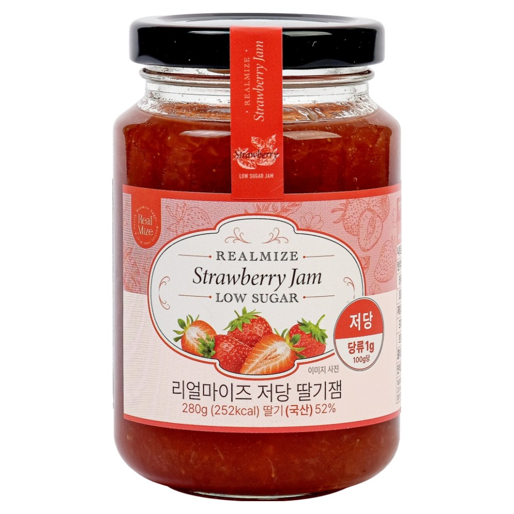 리얼마이즈 저당 딸기잼, 280g, 1개 9,300원