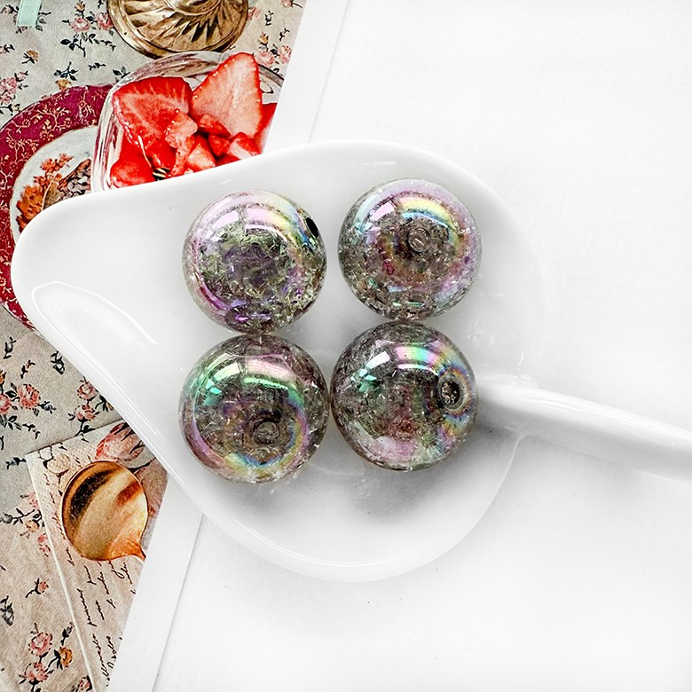 헤세드 (4P) 20mm 컬러 크랙 왕구슬 빅구슬 비즈 1,700원