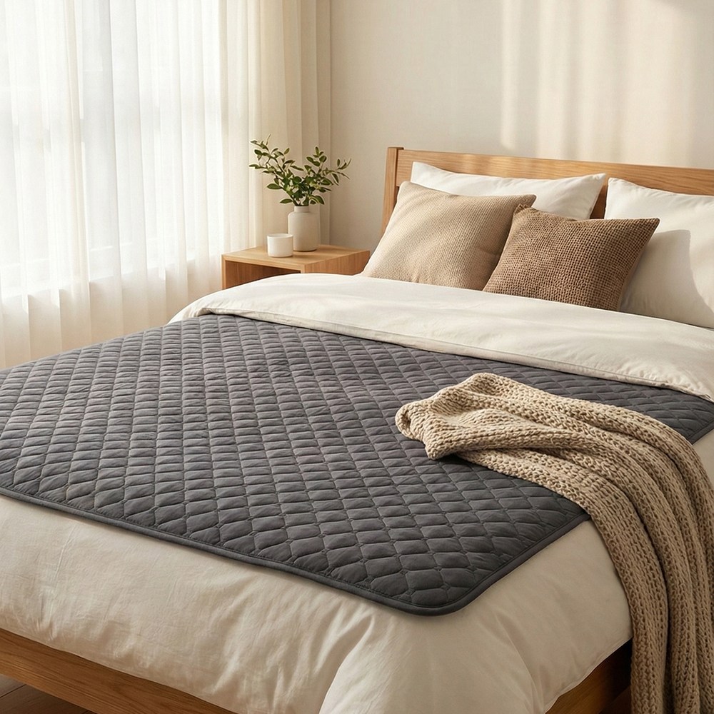 더문 탄소매트 전자파없는 EMF 카본 두꺼운 온열 전기매트 한일의료기, 퀸, 챠콜 60,800원