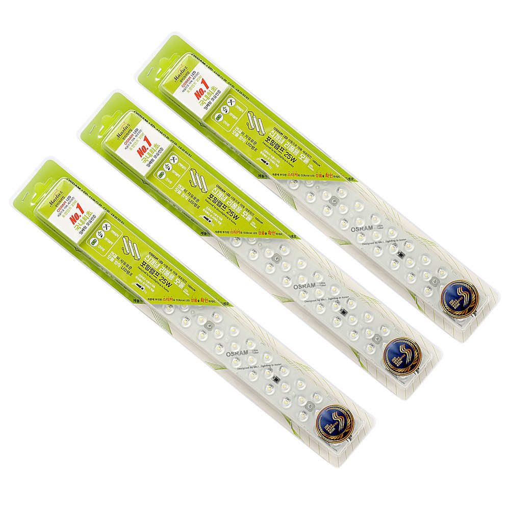LED모듈 25W 포밍램프 일체형 LED형광등 OSRAM칩 3세트, 주광색, 3개 30,900원