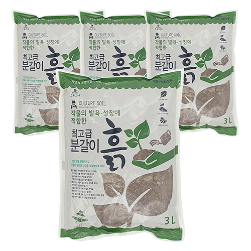 초록스타 분갈이흙 3Lx4포 식물 화분 화초 원예 화훼 상토 배양토 7,400원