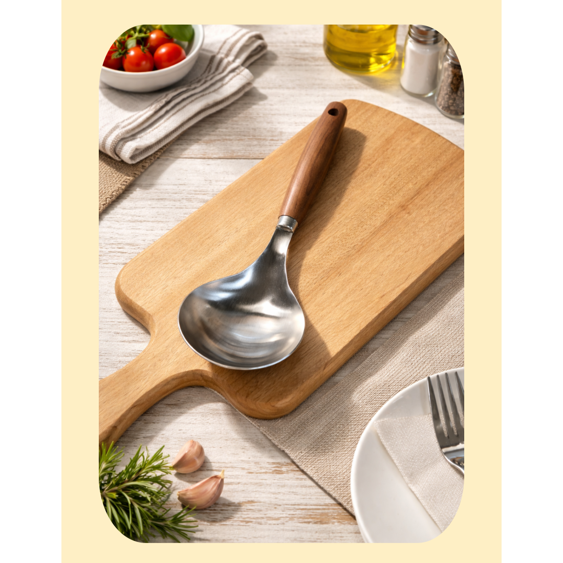 (홈앤스토리) 국산 우드핸들 스텐(미니국자), 1개 9,850원