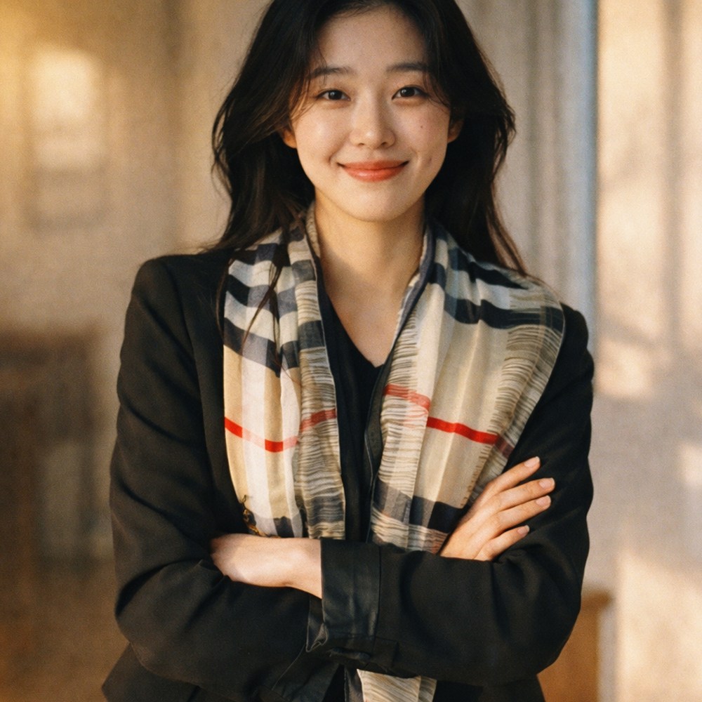 여성 쁘띠 롱 스카프 마름모 체크 얇고 가벼운 여름 간절기 목스카프 데일리 포인트 패션 17,900원