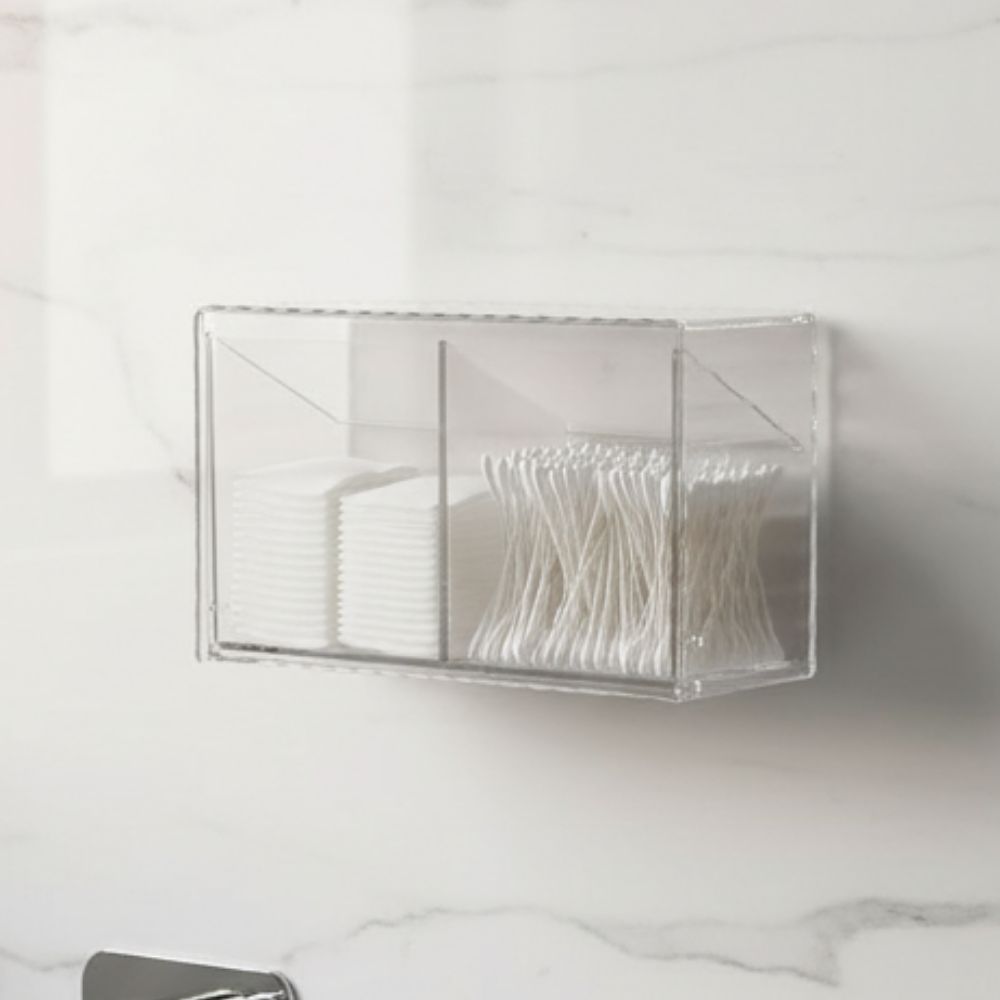 까까메조네뜨 접착식 미니보관함 면봉케이스 화장솜보관함 1pc (16cm*9cm*5cm), 1개, 투명 15,900원