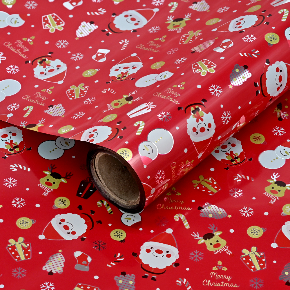 크리스마스 비닐 증착롤 포장지 53cm x 17m 10,350원