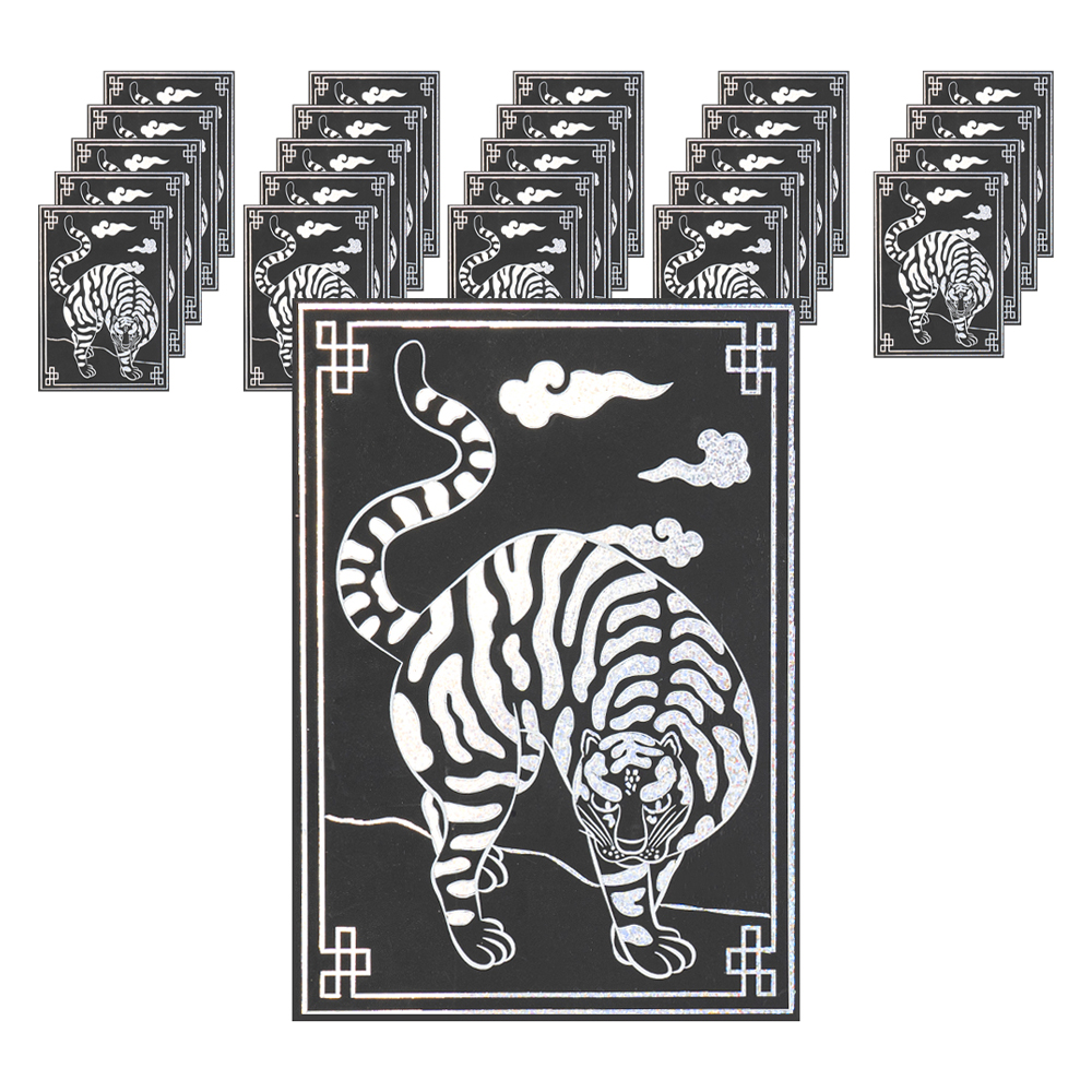 민화샵 스크래치 페이퍼 자개 만들기 세트 맹호도 S240036B, 혼합색상, 25세트 19,250원