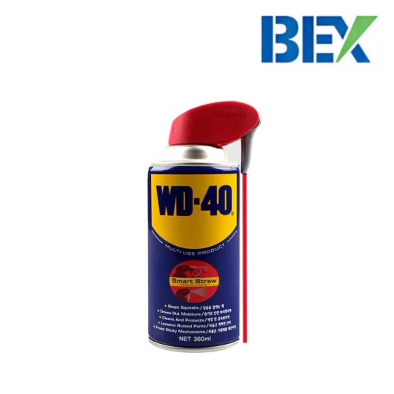 BEX WD-40 SS 스마트 스트로우 타입 360ML 녹방지 윤활 방청제 습기제거 기계윤활 잡음제거 기름때제거 녹제거 금속보호 벡스 19,900원