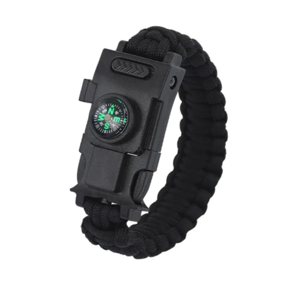 다기능 생존팔찌 등산 캠핑 재난 서바이벌 구조용품 나침반 군인 백패킹, 1개, 블랙 7,800원
