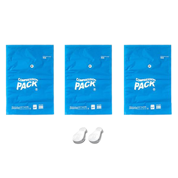 컴팩 여행용 프레스 압축팩 3p + 이지클립 2p 세트, 1세트 14,900원