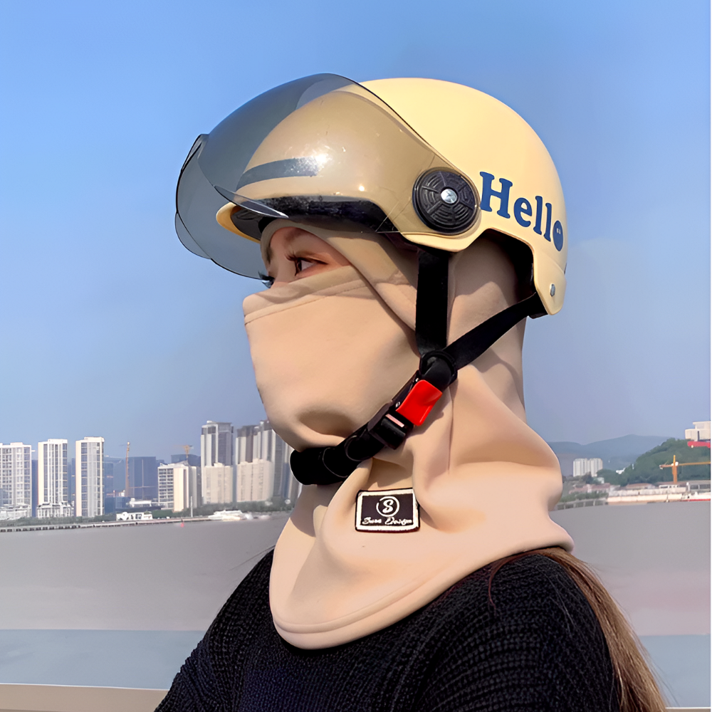 아즈몰 기모 바라클라바 방풍 후드넥워머 일체형 페이스마스크 오토바이 방한 마스크, 베이지, 1개 13,900원