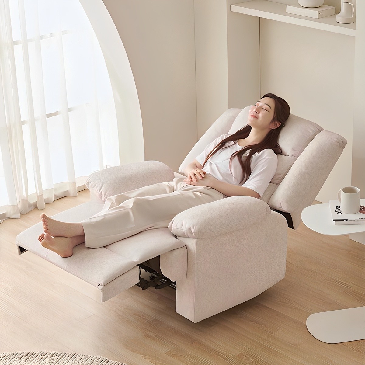 (할인쿠폰) 스칸디아 포근 1인용 기능성 패브릭 리클라이너 소파 189,000원