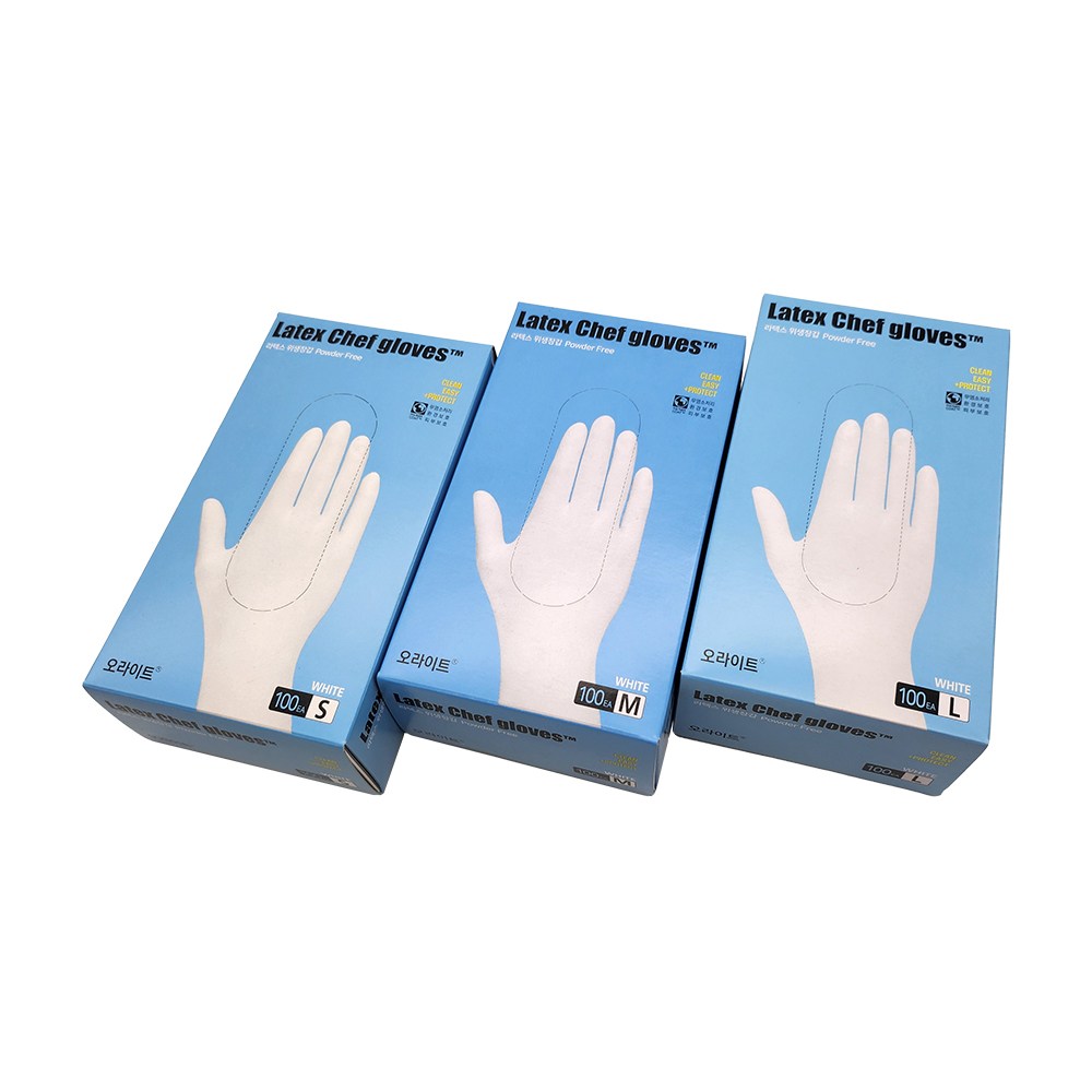 오라이트 라텍스 위생장갑 (백색) 1각/100개, 1개, 100개입, 중 8,100원