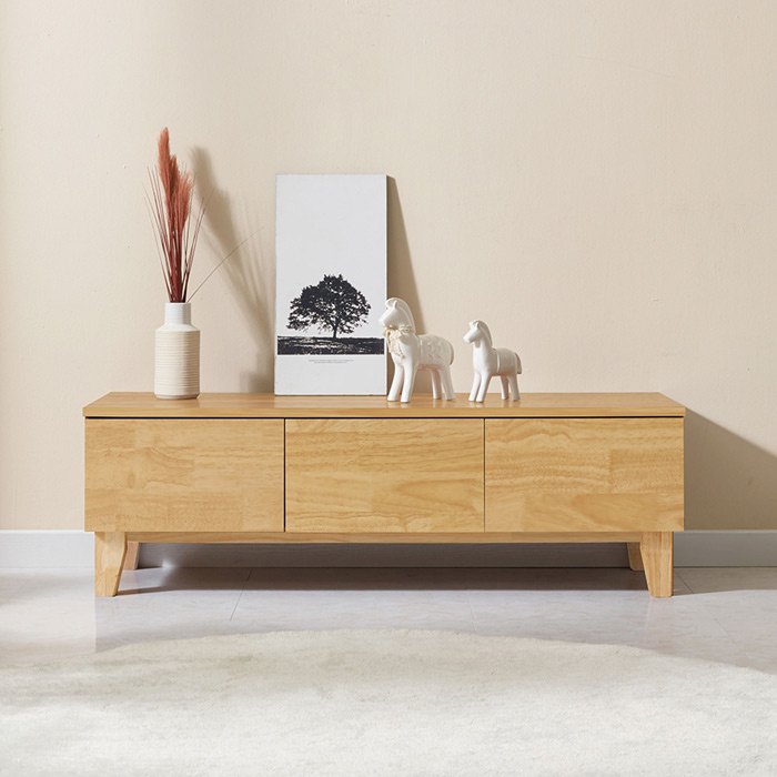 퍼스웰 그린 1200 멀바우 고무나무원목 LPM 거실장 TV장(GB_022), 고무나무 내츄럴 122,000원