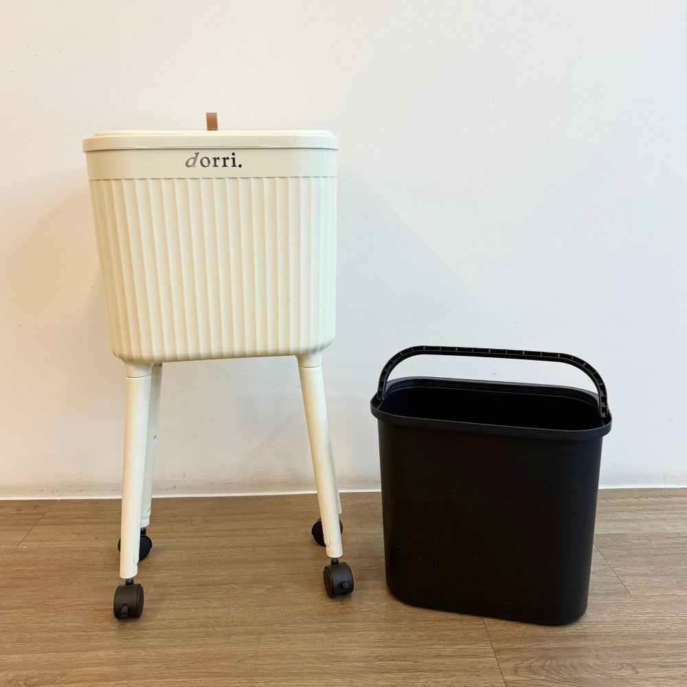 도르리 이동식 바퀴형 인테리어 주방 거실 16L 휴지통 쓰레기통 아이보리, 아이보리 25,700원