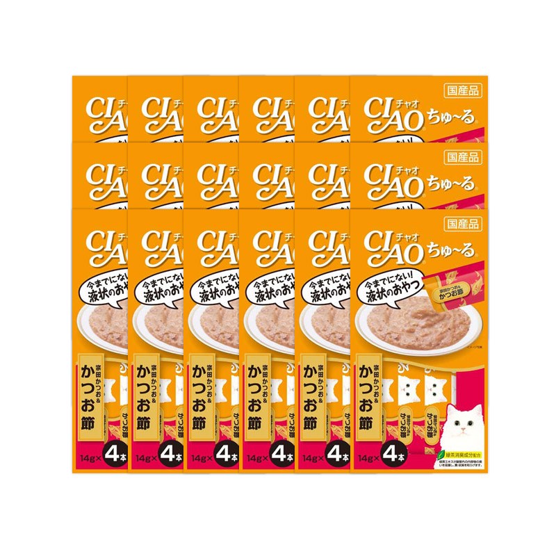 이나바 차오 츄르 고양이 간식, 혼합맛(가다랑어/가다랑어포), 18개, 56g 41,500원