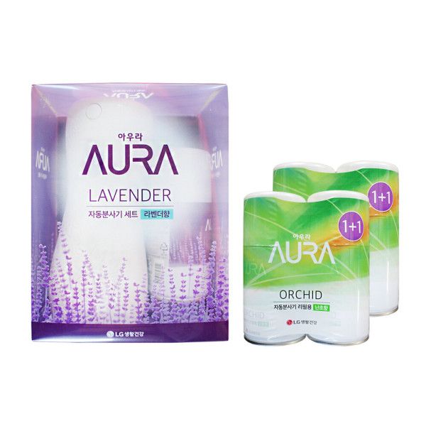 엘지 아우라 자동분사 방향제 본품 1개 리필 캔 난초향 2입 2개 59,000원