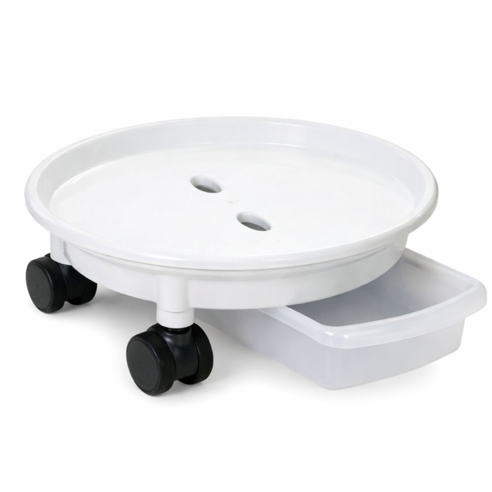 이동식 원형 화분 받침대 바퀴달린 물받침, 원형_화이트 9,350원