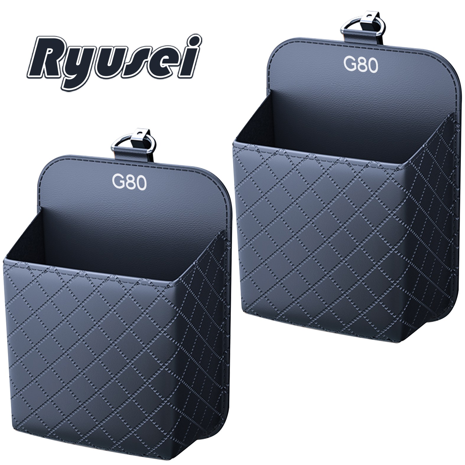 Ryusei 자동차 수납함 제네시스 호환 송풍구 수납포켓 차량용 다용도 탑차 주머니 차량용품 핸드폰 카드 썬글라스 보관함 GV80 GV70 G80 각인 R077 14,900원