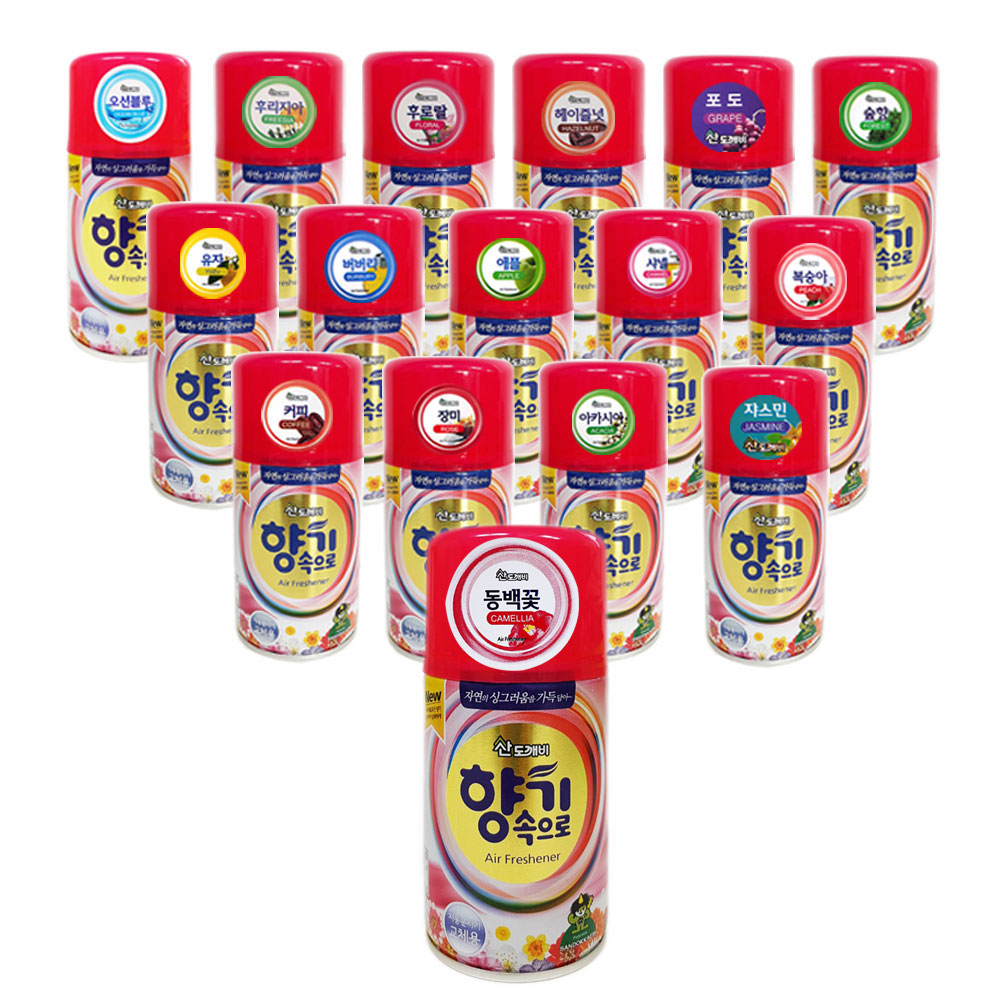 산도깨비 자동분사기 리필향캔 X 3개/4개/6개/기기3종/향캔26종/다양한 종류의 향캔 9,400원
