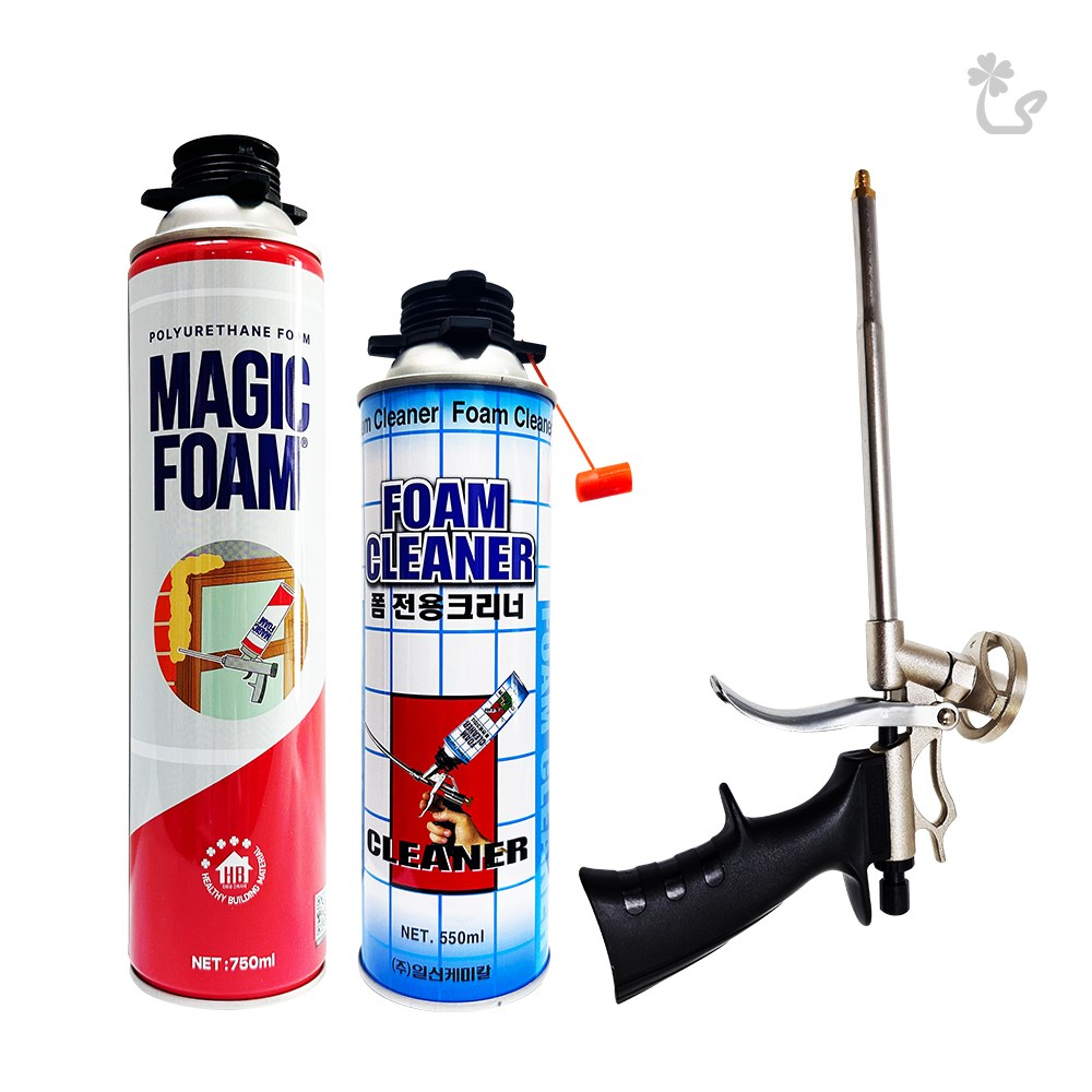 (우레탄 폼 셋트3) 우레탄폼건 우레탄폼 폼크리너, 1개 20,200원