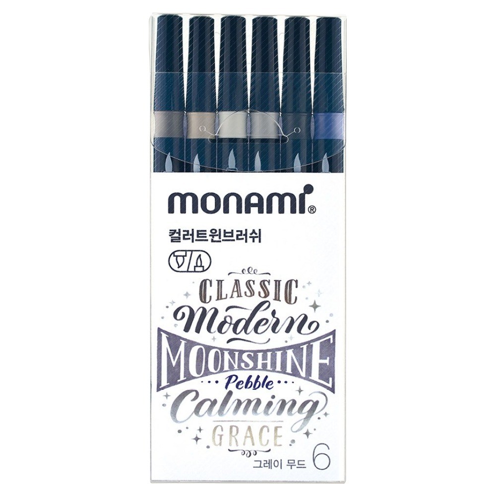 모나미 컬러트윈브러쉬 6색 세트 10,000원