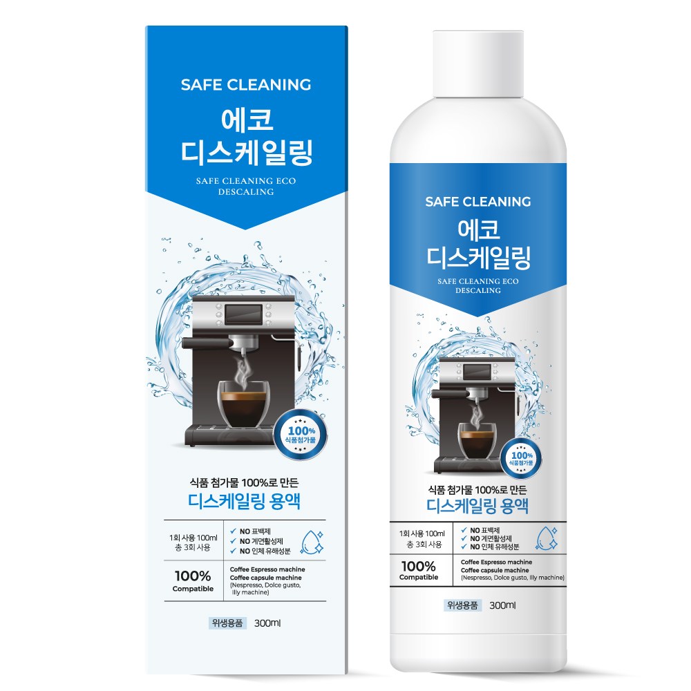 커피머신 세척 석회제거제 에코디스케일링 네스프레소 일리 드롱기 호환, 1개, 300ml 9,900원
