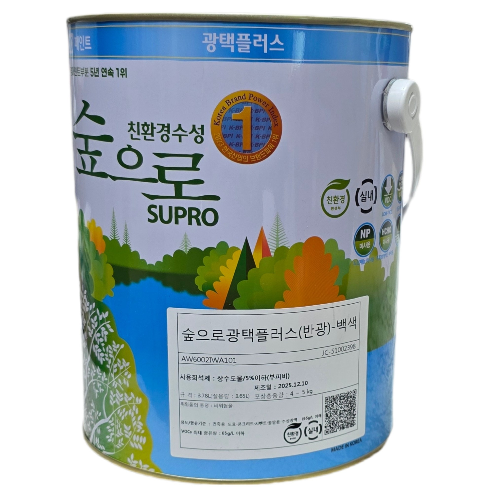 KCC 숲으로 친환경 광택 플러스, 2290적갈색+미니로라세트, 1개, 4L 38,900원